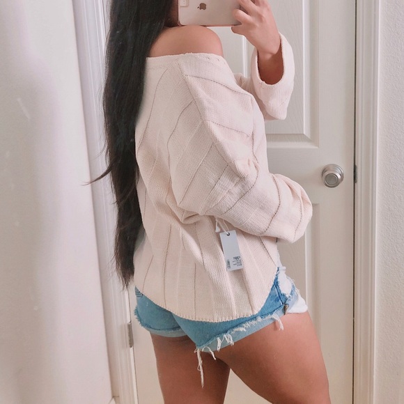 Adorable cropped ribbed knit sweater - Picture 4 of 8